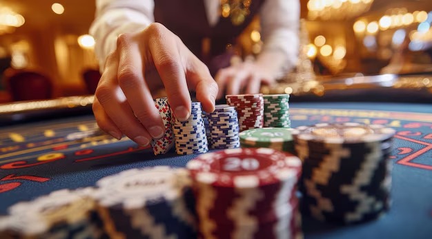Close-up view of live game results displayed on screen with dealer confirmation